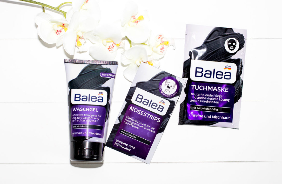 Balea Aktivkohle Nosestrips, Tuchmaske & Waschgel