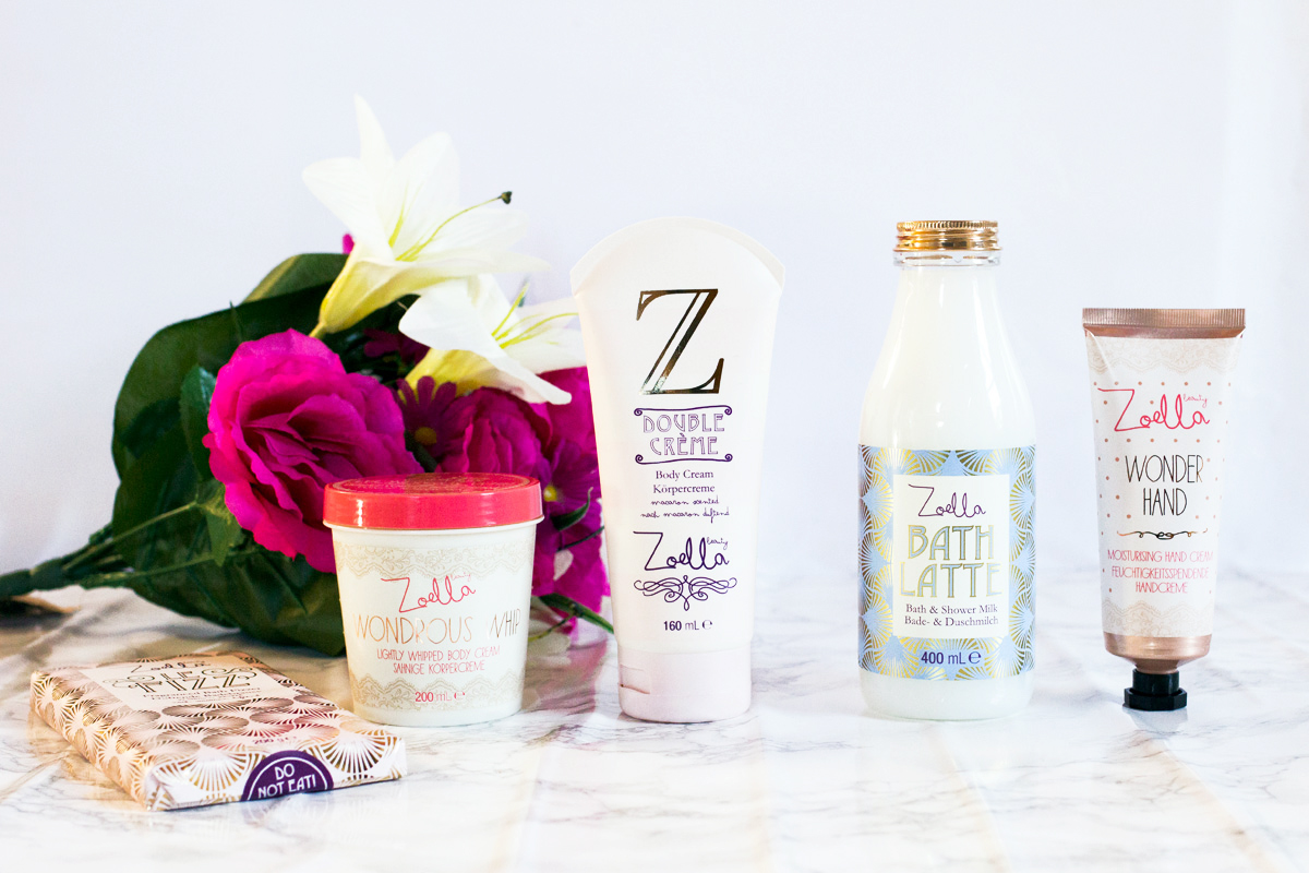  Zoella Beauty - Le Fizz Badebrause, Wondrous Whip Body Cream, Double Creme Body Cream, Bath Latte & Wonder Hand Cream