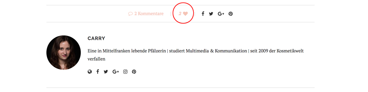 Love Funktion auf meinem Blog