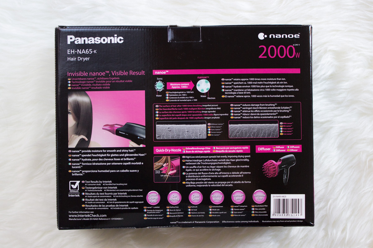 Ein Föhn mit der Extra-Portion Pflege - der Panasonic EH-NA65 Haartrockner Panasonic EH-NA65 Haartrockner
