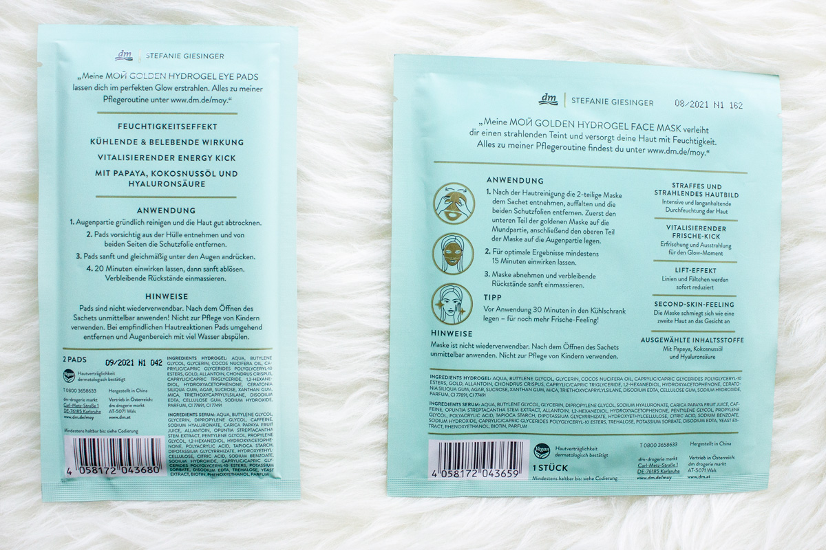 Мой by Stefanie Giesinger - Golden Hydrogel Face Maske & Eye Pads Мой by Stefanie Giesinger - Golden Hydrogel Face Maske & Eye Pads