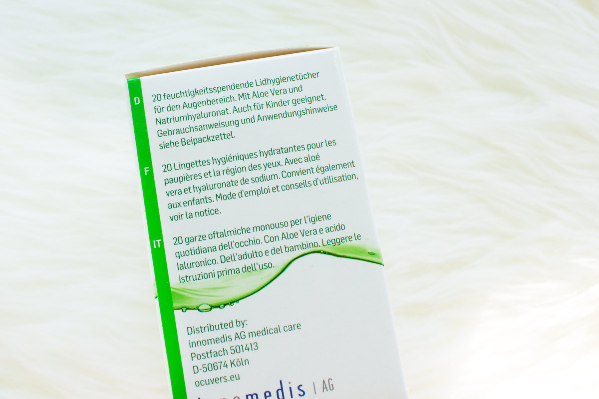Pflege für die Augen - ocuvers Wipes & ocuvers Hyaluron Augenspray Pflege für die Augen - ocuvers wipes